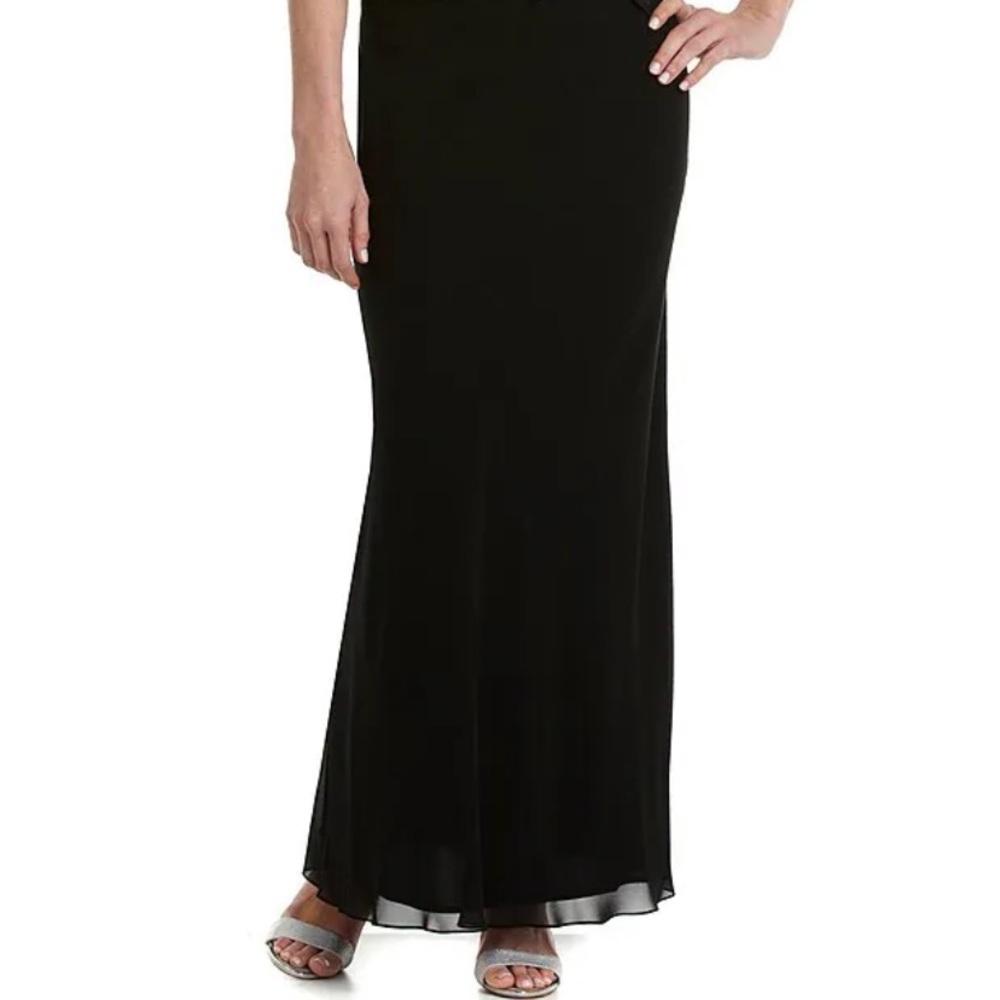 Alex Evenings Long Black Skirt